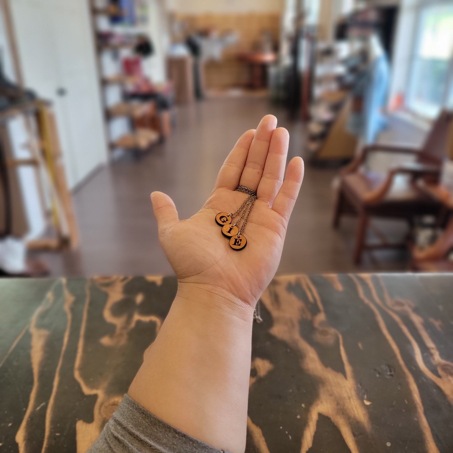 LEATHER INITIAL NECKLACEThe Shoe Man With Angels Custom Creations