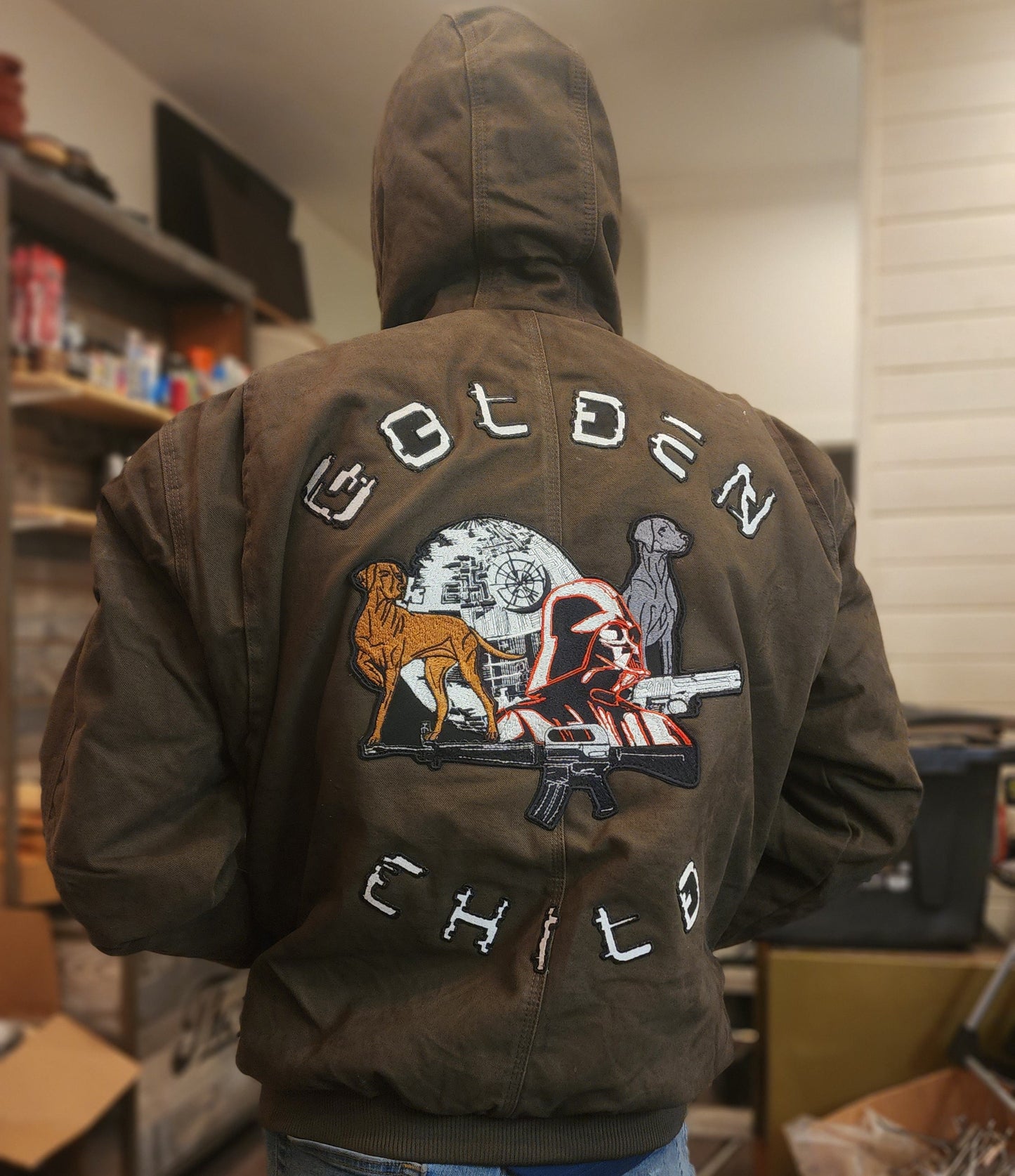 Custom Embroidery PatchThe Shoe Man With Angels Custom Creations