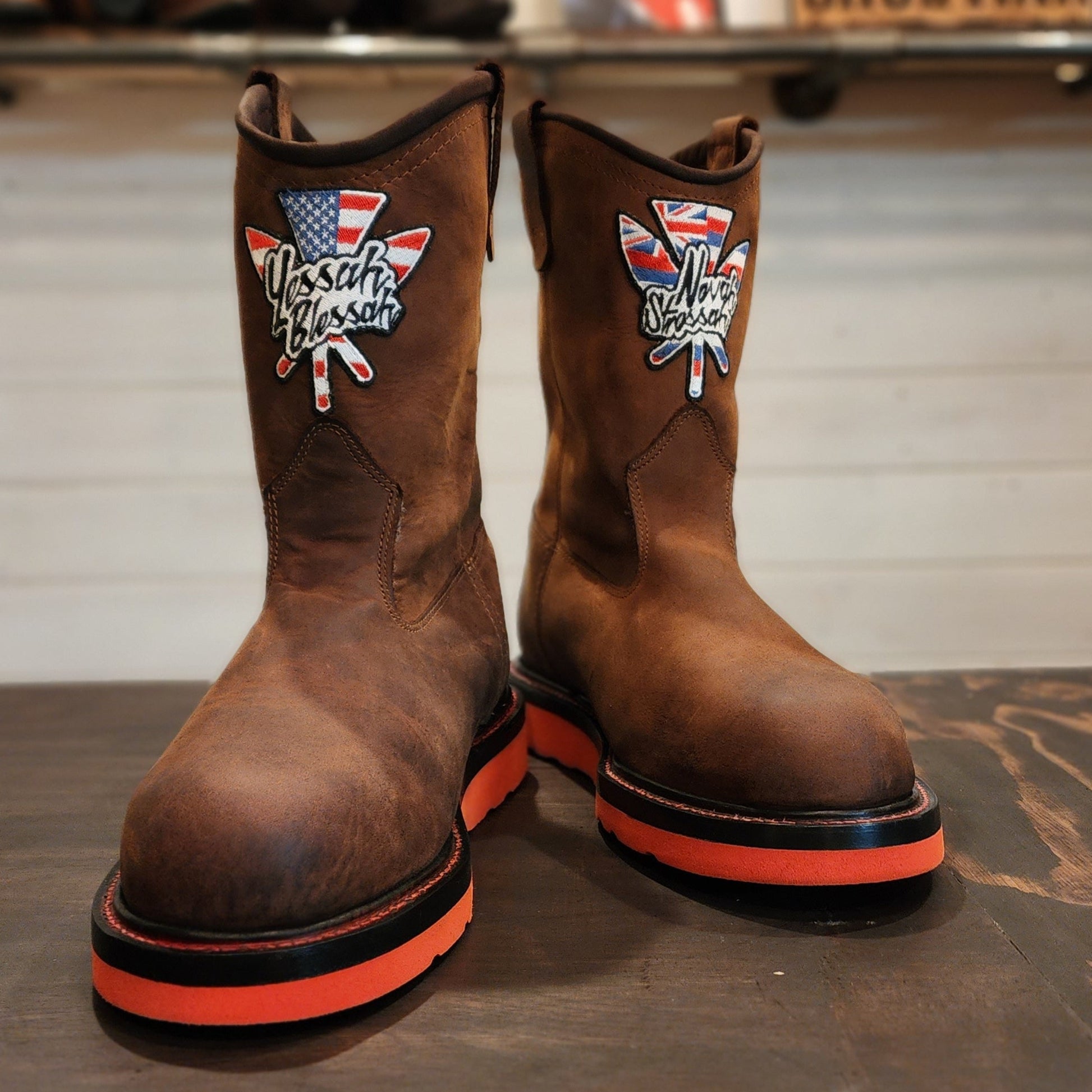 Custom Embroidery PatchThe Shoe Man With Angels Custom Creations