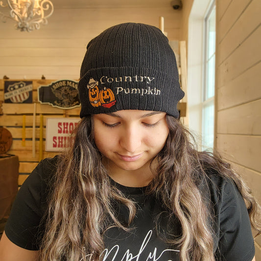 COUNTRY PUMPKIN BEANIEThe Shoe Man With Angels Custom Creations