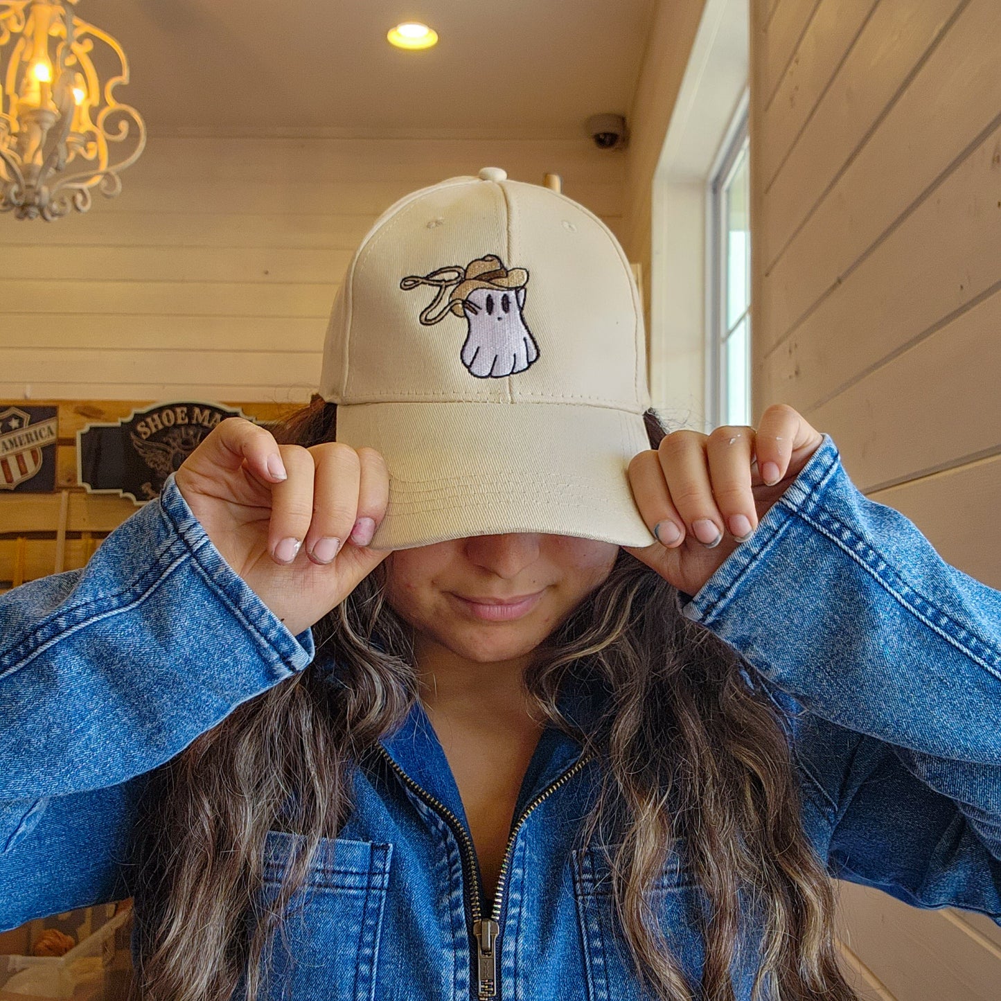 COWBOY GHOST BASEBALL CAPThe Shoe Man With Angels Custom Creations