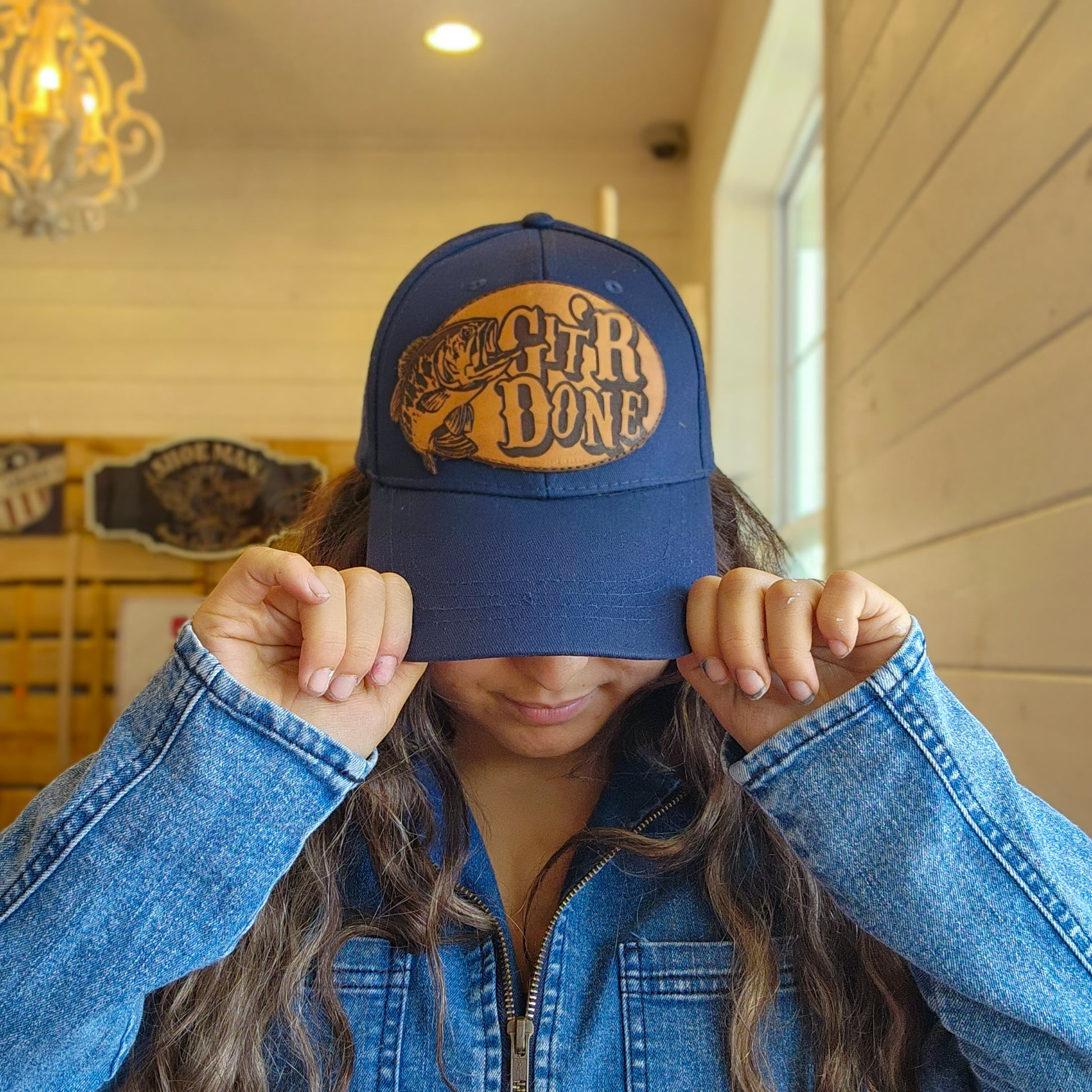 Bass Pro "GIT'R DONE" ball capThe Shoe Man With Angels Custom Creations