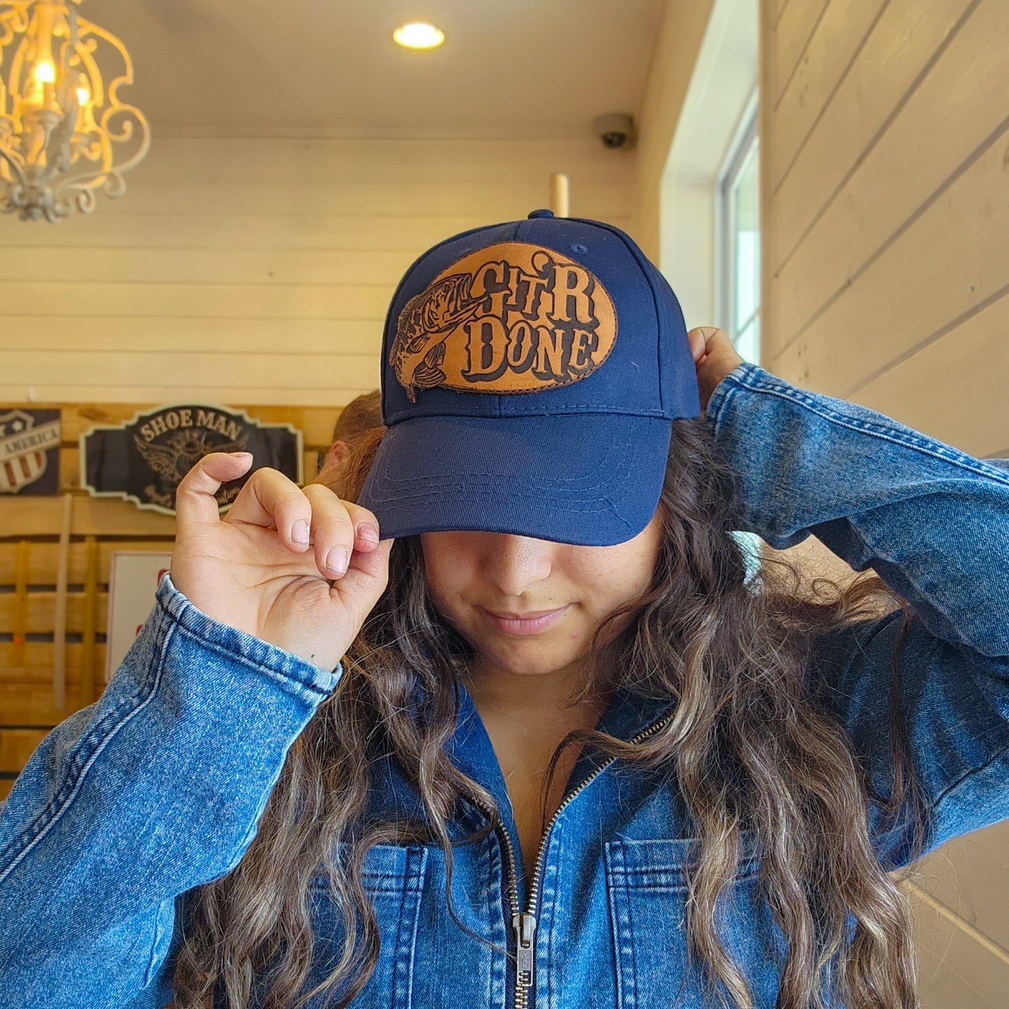 Bass Pro "GIT'R DONE" ball capThe Shoe Man With Angels Custom Creations