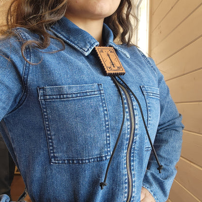 Postage Stamp Guitar Bolo Tie / Western NecklaceThe Shoe Man With Angels Custom Creations