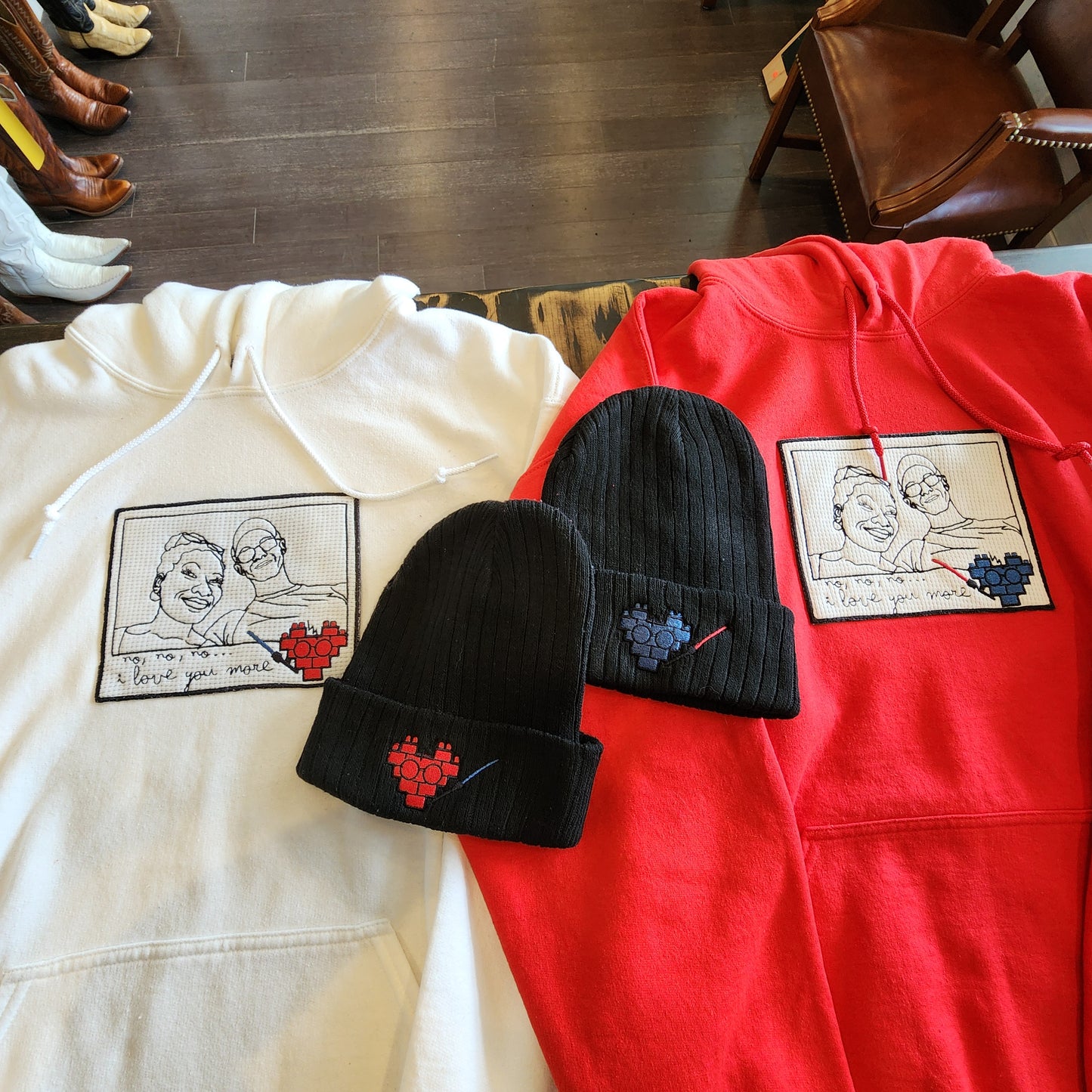 Custom Embroidery for Sweatshirts, Hoodies, & JacketsThe Shoe Man With Angels Custom Creations