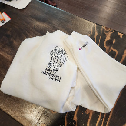 Custom Embroidery for Sweatshirts, Hoodies, & JacketsThe Shoe Man With Angels Custom Creations