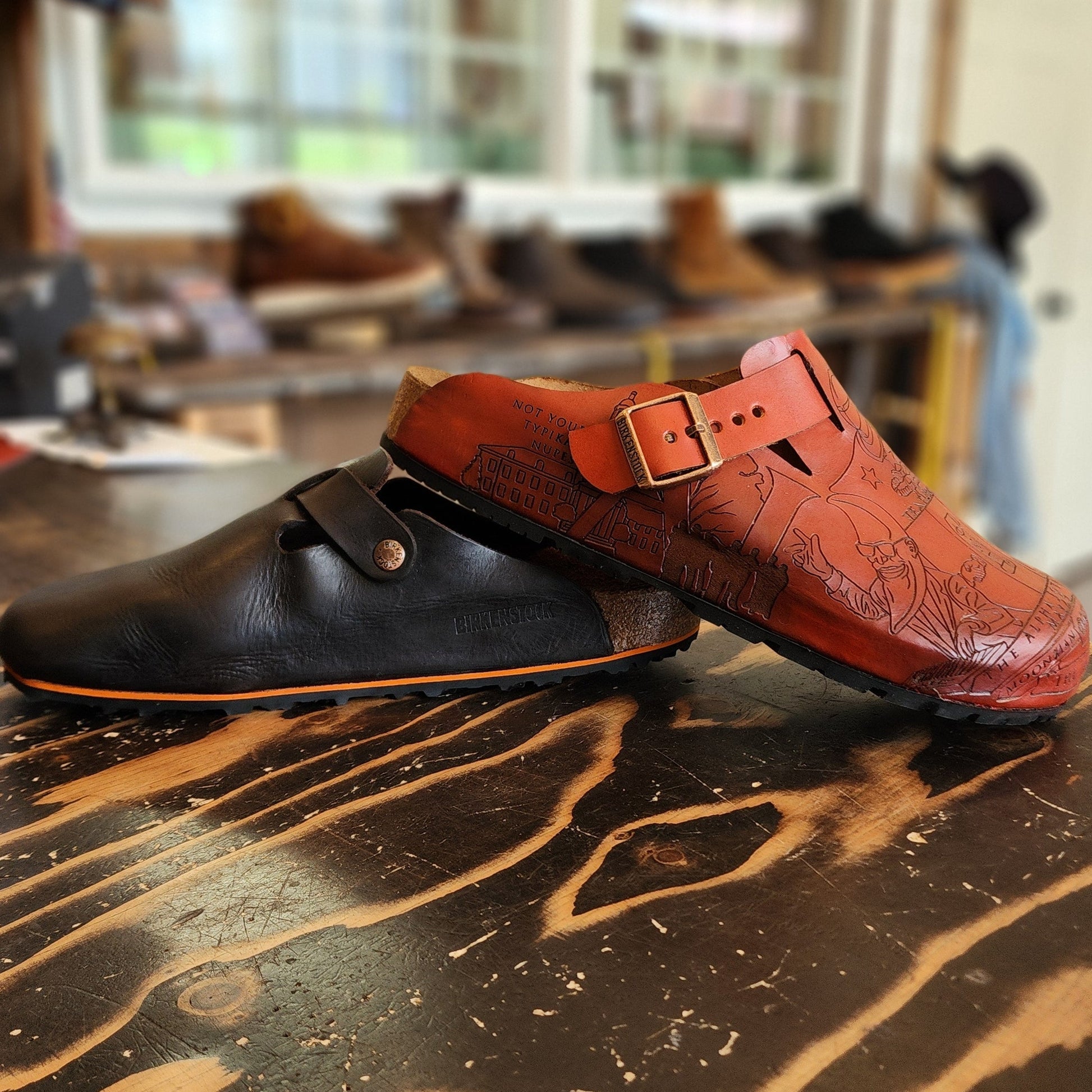 Custom Leather ClogsThe Shoe Man With Angels Custom Creations