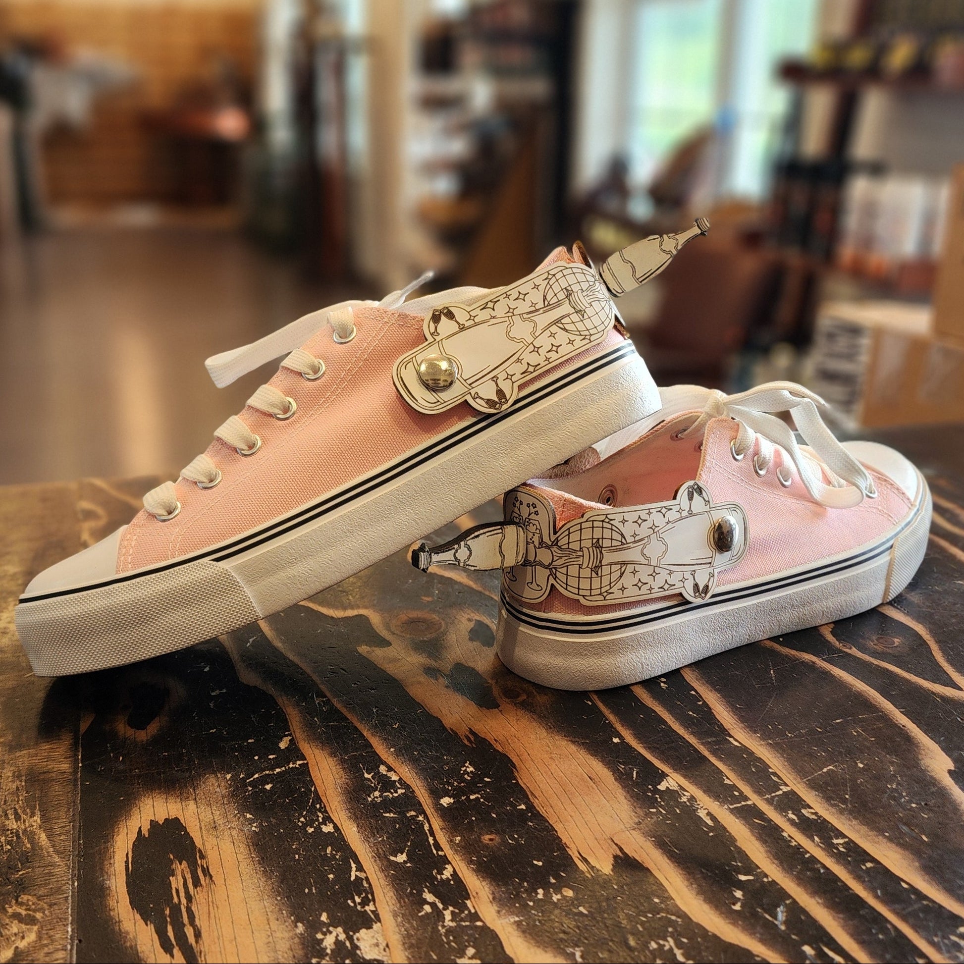 Custom Leather Sneaker SpursThe Shoe Man With Angels Custom Creations