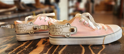 Custom Leather Sneaker SpursThe Shoe Man With Angels Custom Creations
