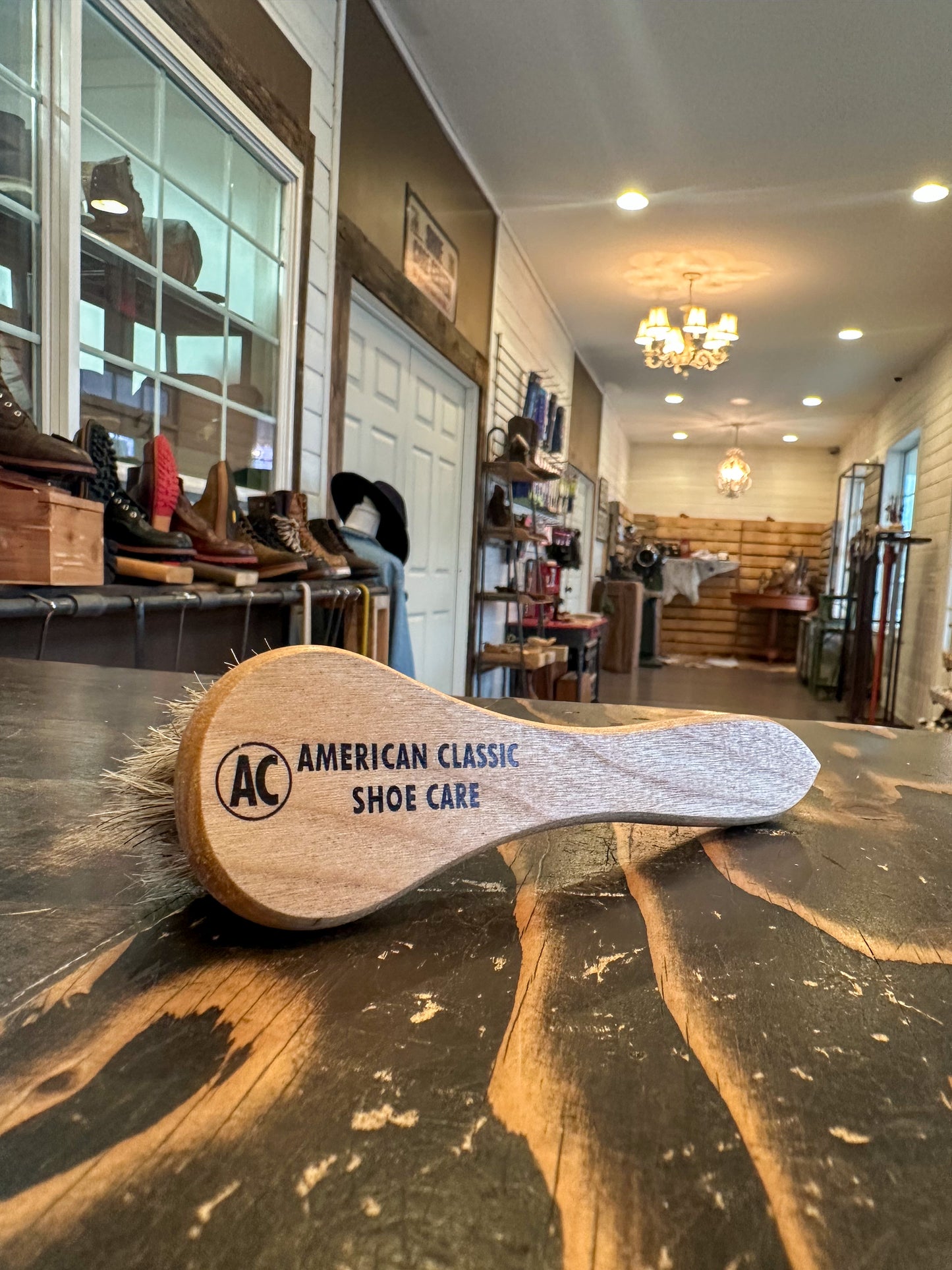 American Classic Round Horsehair BrushThe Shoe Man With Angels Custom Creations