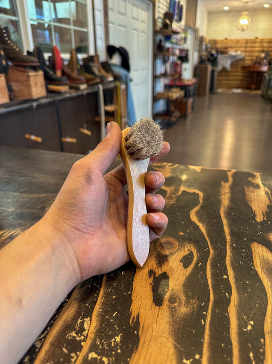 American Classic Round Horsehair BrushThe Shoe Man With Angels Custom Creations