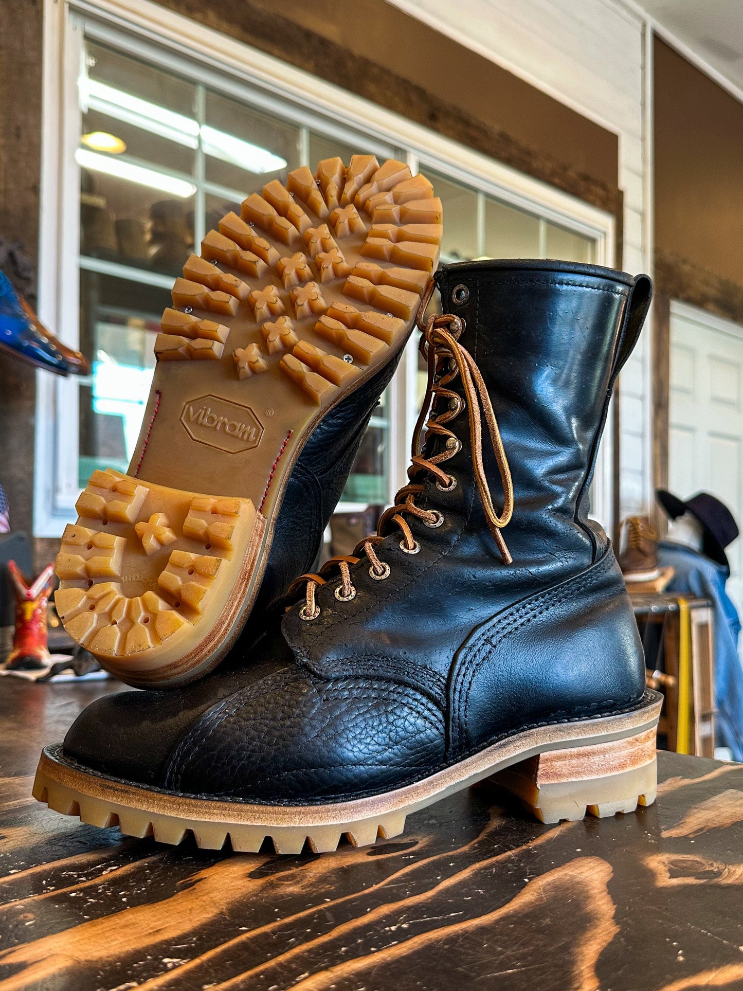 The Vibram LoggerThe Shoe Man With Angels Custom Creations